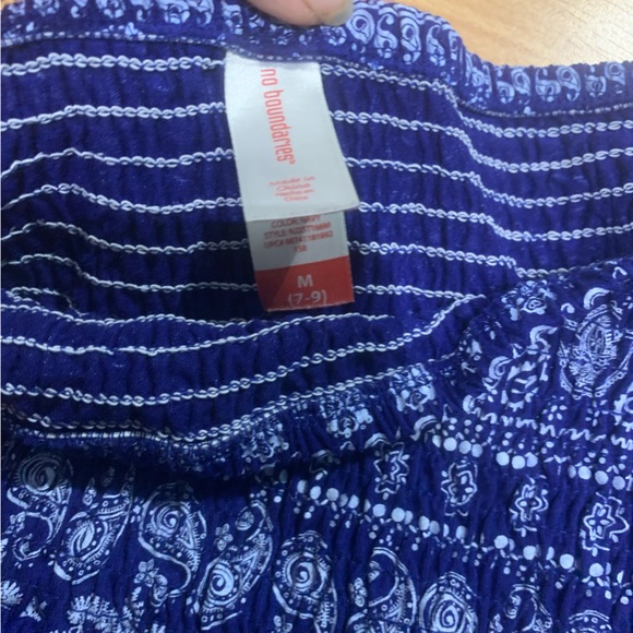 Adorable No Boundaries M Bandeaux/Babydoll Blue Bandana Print Top - Picture 4 of 4